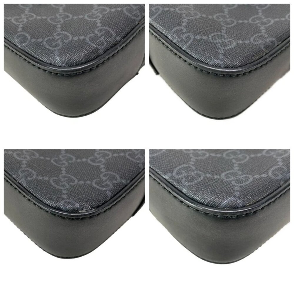 GUCCI GG Supreme Messenger Bag Black Gray Multi PVC Leather - 762-073125 - Picture 6 of 14